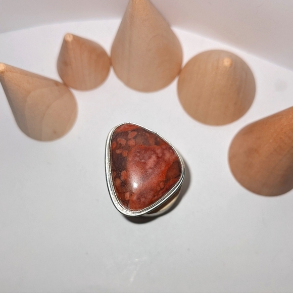 Sugilite and Sterling ring adj. Sz - Picture 1 of 3